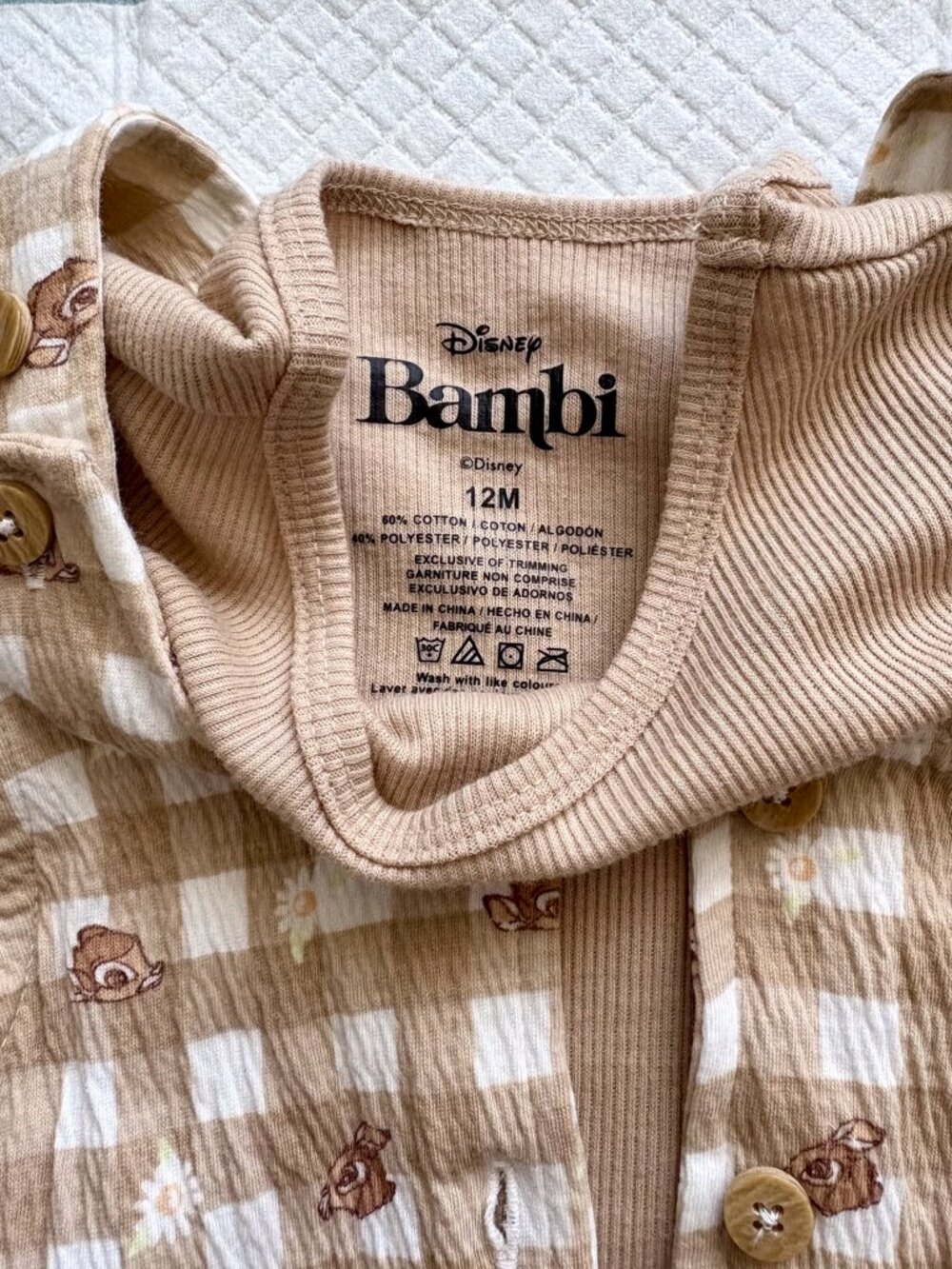 Disney Bambi Tan Shirt + Overalls